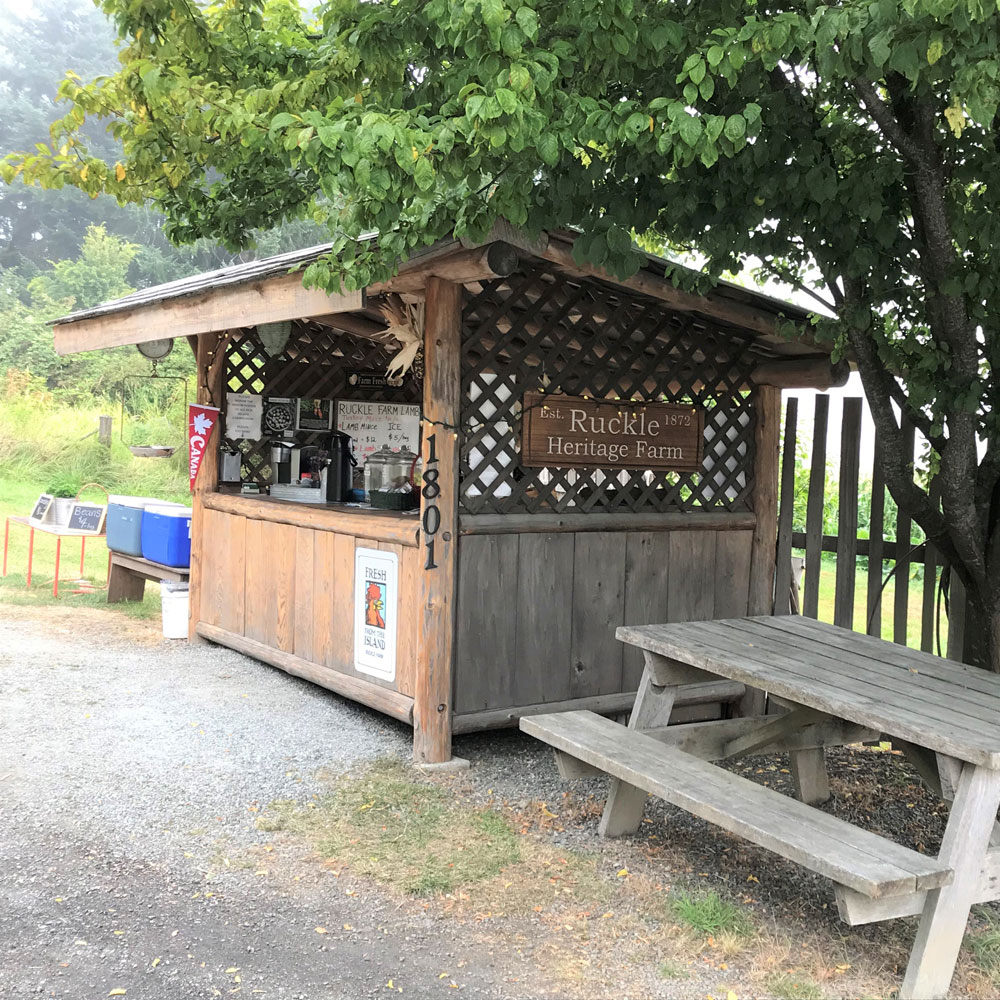 Ruckle Farm stand.